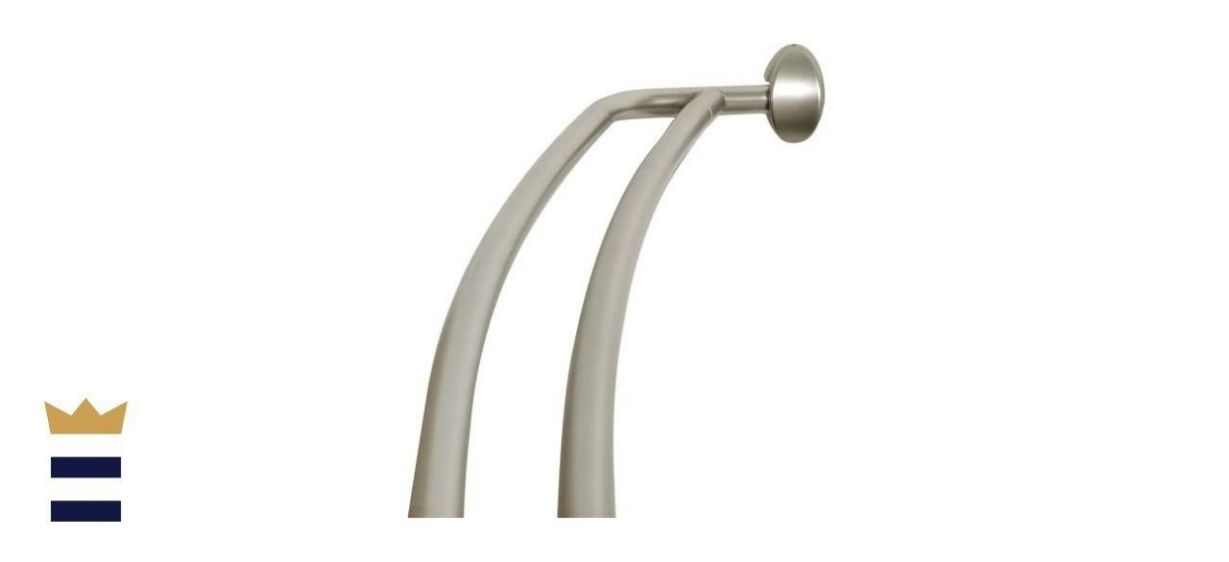 Zenna Home NeverRust Aluminum Double Curved Rustproof Shower Rod