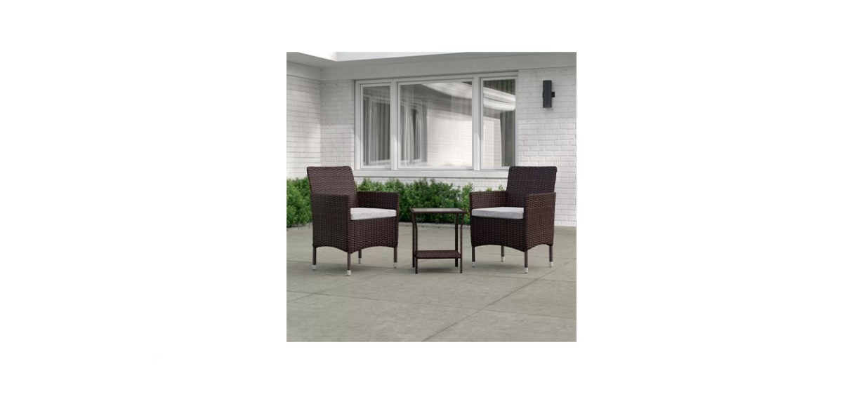 Zipcode Design Willisville PE Wicker Two-person Seating Group