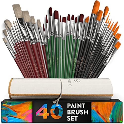 Benicci 40-Piece Paint Brush Set