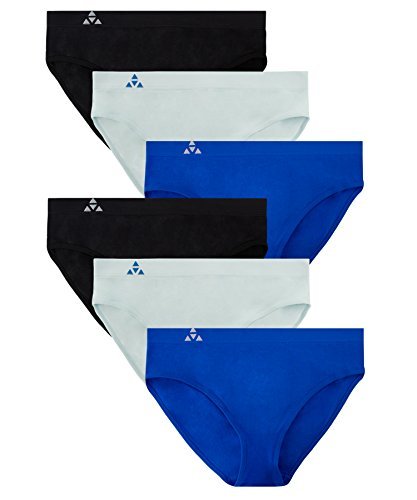 Balanced Tech Women&#039;s 6 Pack Seamless Hipster Brief Bikini Panties
