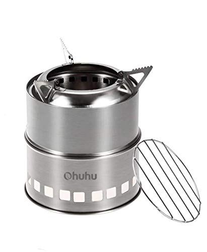 Ohuhu Stainless-Steel Wood Fuel Backpacking Stove