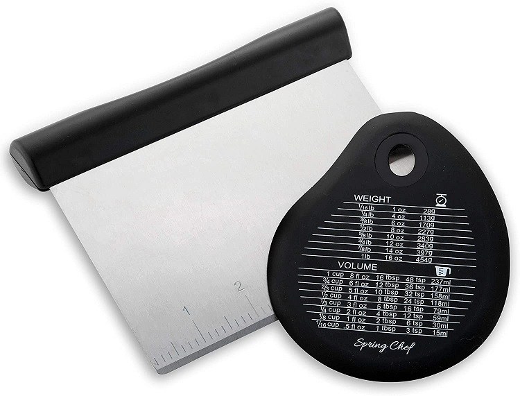 Spring Chef Stainless Steel Pastry/Bench Scraper