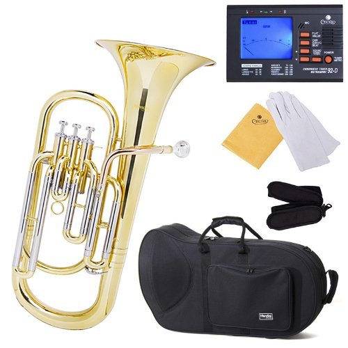 Mendini Intermediate Brass B Flat Baritone