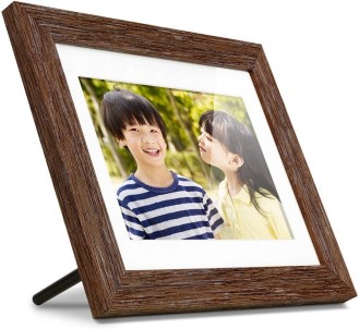 Aluratek Distressed Wood Digital Photo Frame