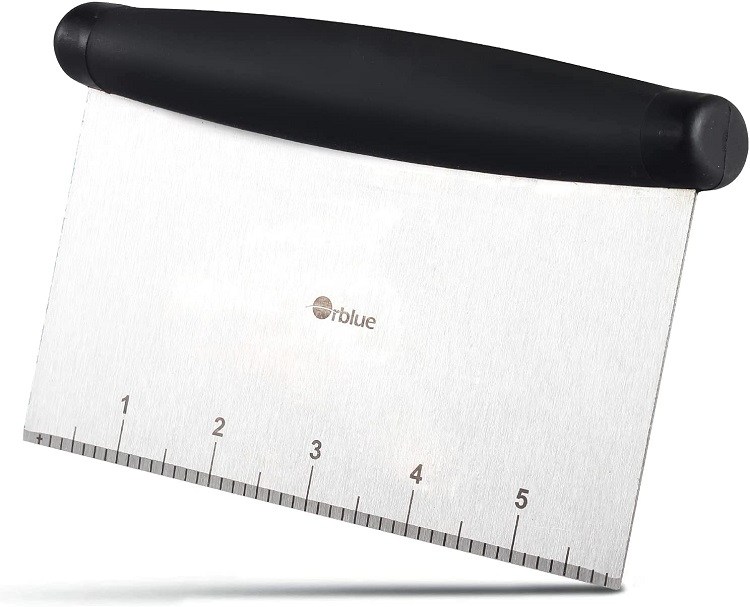 Orblue Pastry Scraper and Cutter, Stainless Steel