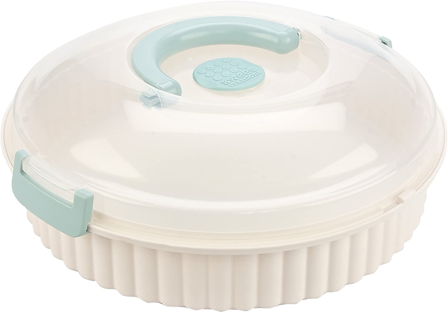 Pie Keeper Carrier 11.75-Inch Glass or Metal Pan Hinged Lid Durable Plastic  NEW