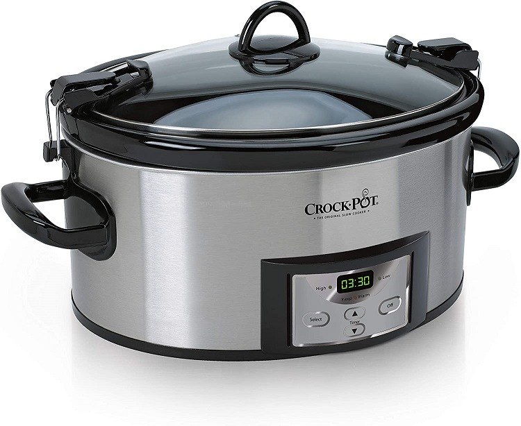  Crock-Pot Electric Lunch Box, Portable Food Warmer for  On-the-Go, 20-Ounce, Grey/Lime: Travel Crock Pot: Home & Kitchen