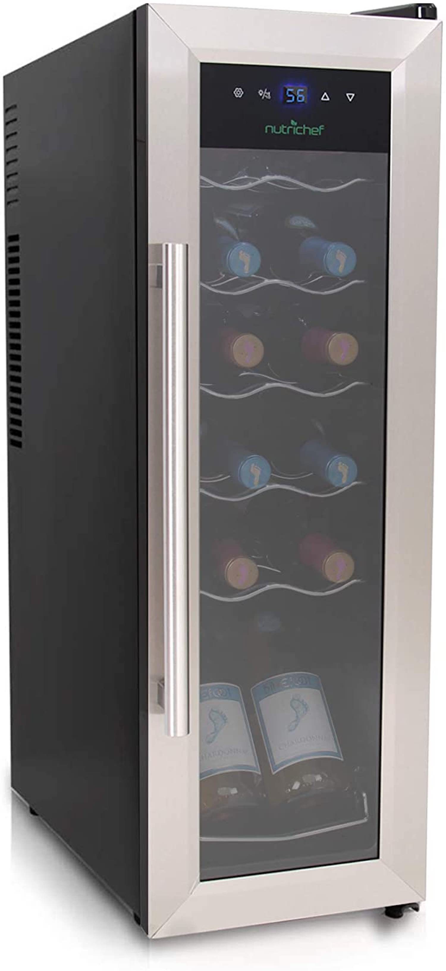 NutriChef 12-Bottle Wine Cooler
