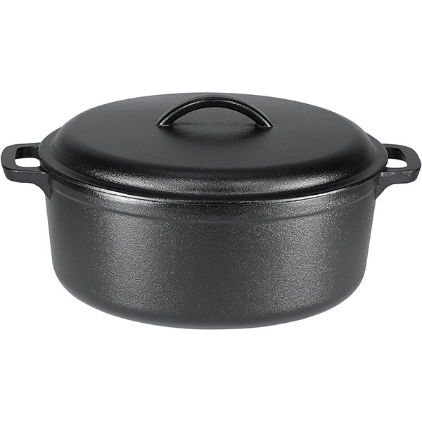 Amazon Basics Round Pre-seasoned Cast Iron Dutch Oven