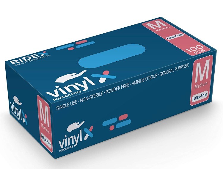 Ridex Disposable Vinyl Gloves
