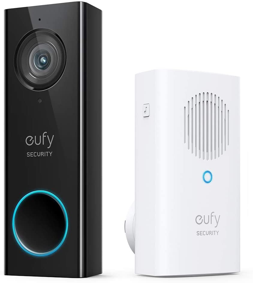 eufy Wi-Fi Video Doorbell, 2K Resolution with Wireless Chime