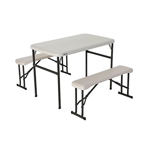 Lifetime Portable Folding Picnic Table and Bench Set
