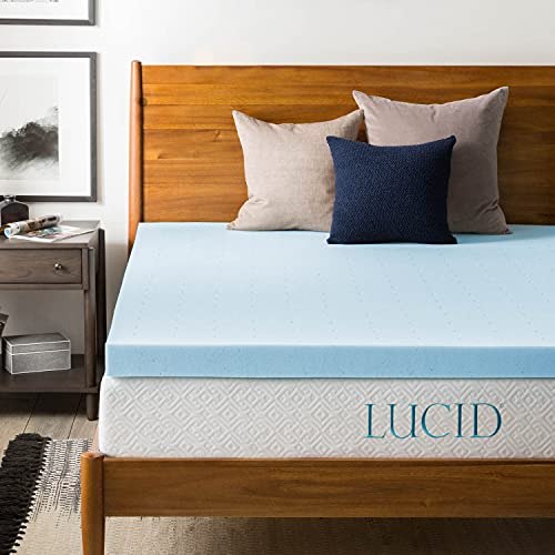 LUCID 3&quot; Gel Memory Foam Mattress Topper
