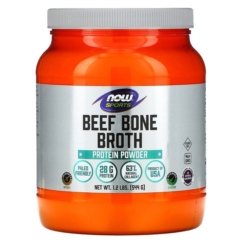 Now Sports Beef Bone Broth Protein Powder
