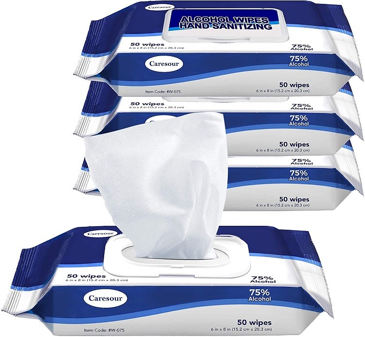 Caresour Advanced 75 Percent Alcohol Hand Sanitizer Wipes