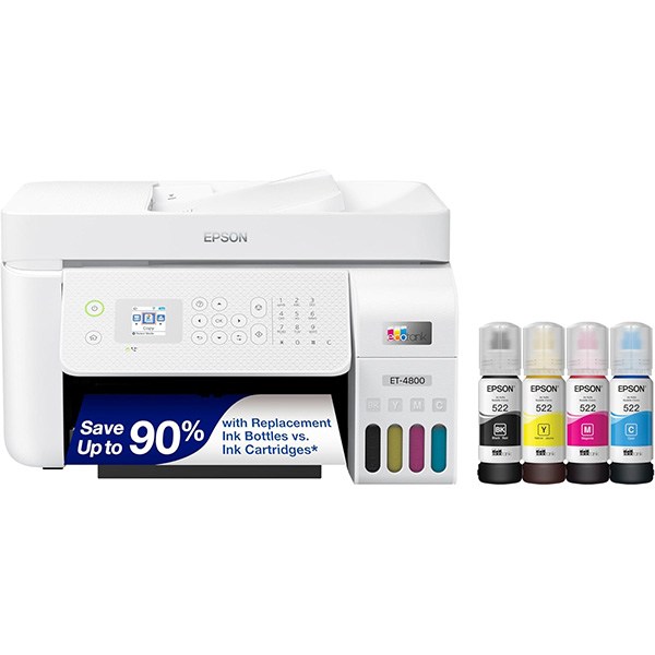 Epson EcoTank ET-4800 Wireless All-in-One Cartridge-Free Supertank Printer