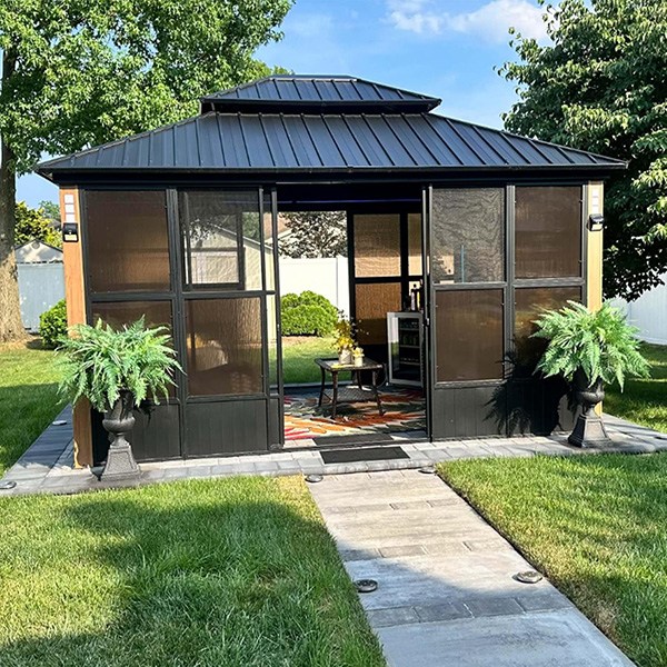 Purple Leaf Backyard Sunroom