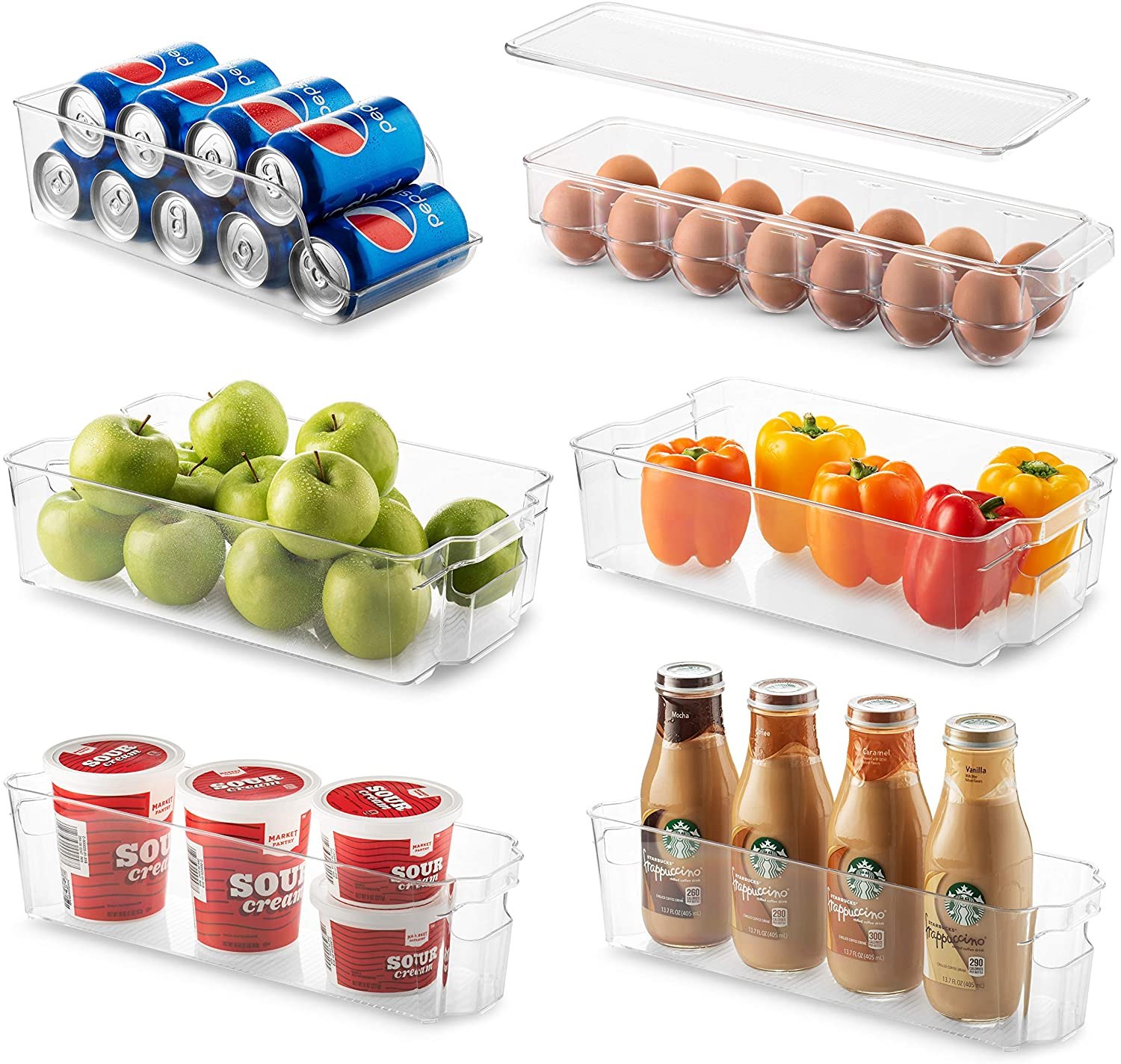 Seseno Stackable Fridge Organizers