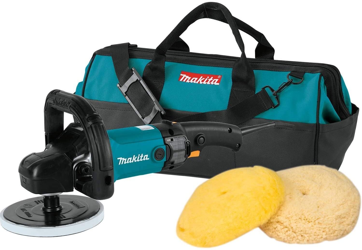 Makita 9237CX3 7&quot; Variable Speed Polisher-Sander with Polishing Kit