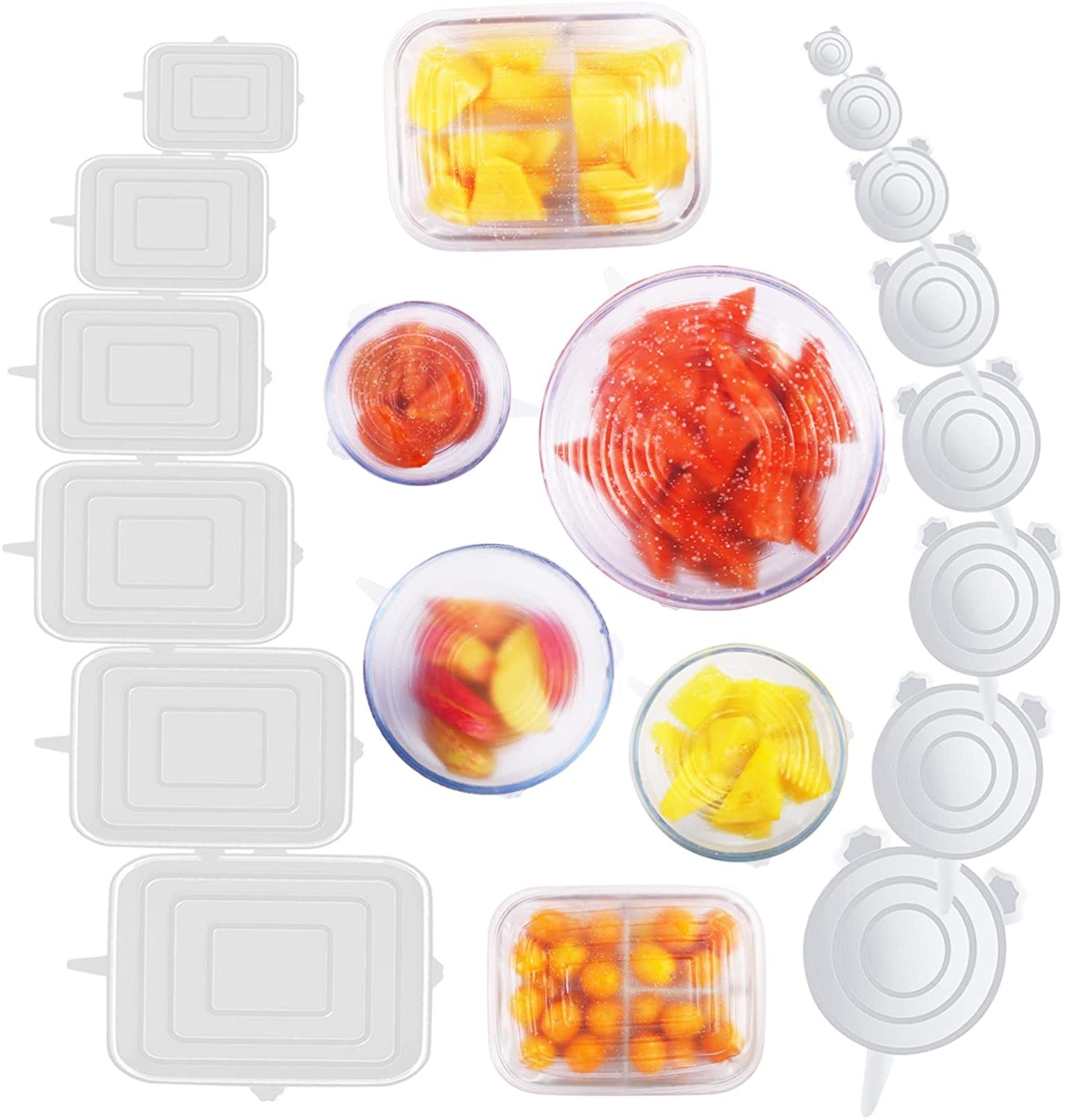 Health Joy 14-Pack Silicone Stretch Lids