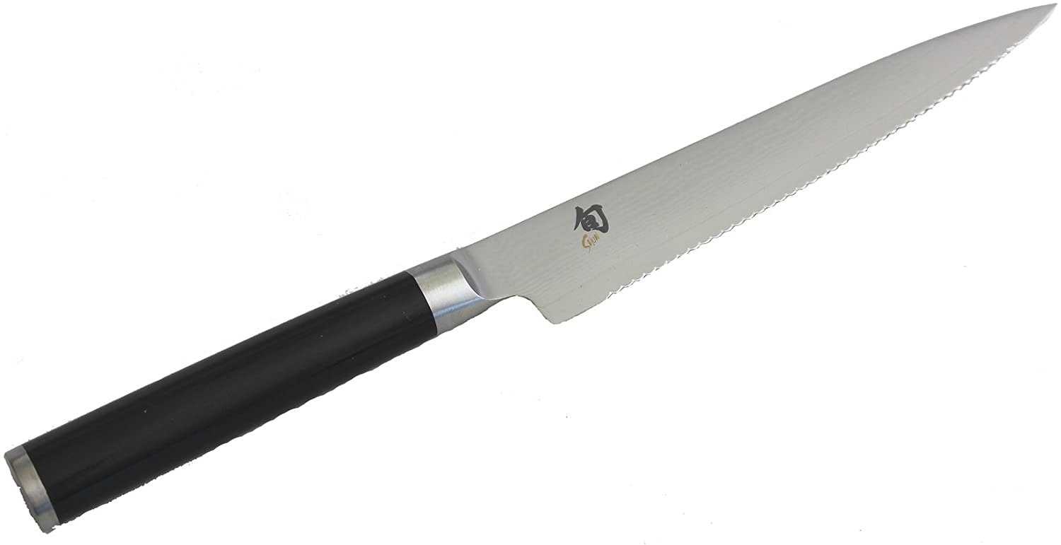 Shun DM0722 Classic 6-Inch Serrated Utility Knife
