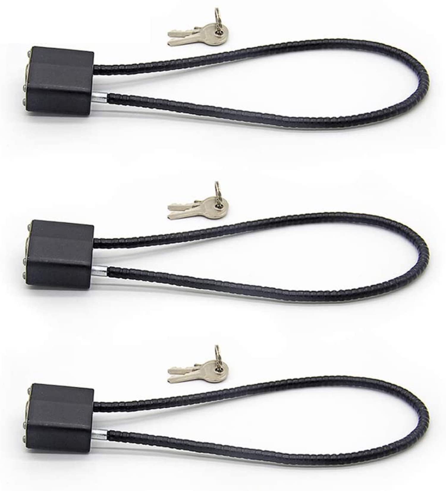 MIND&amp;ACTION California DOJ-Approved Keyed 15&#039;&#039; Cable Gun Lock 3-Pack
