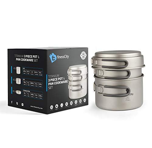 finessCity Titanium Camping Cookware Set