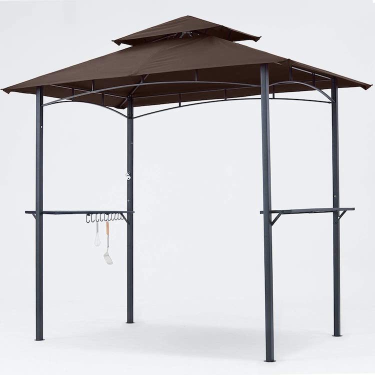 MASTERCANOPY 8 x 5 Double Tiered Outdoor BBQ Gazebo