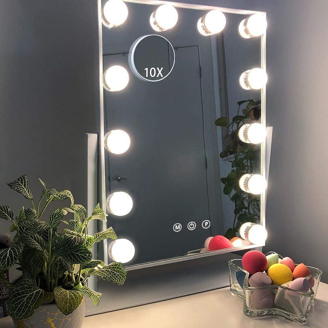 Aesfee Double-Sided 1x 7x Magnification LED Makeup Mirror with Lights, Ligh - 1