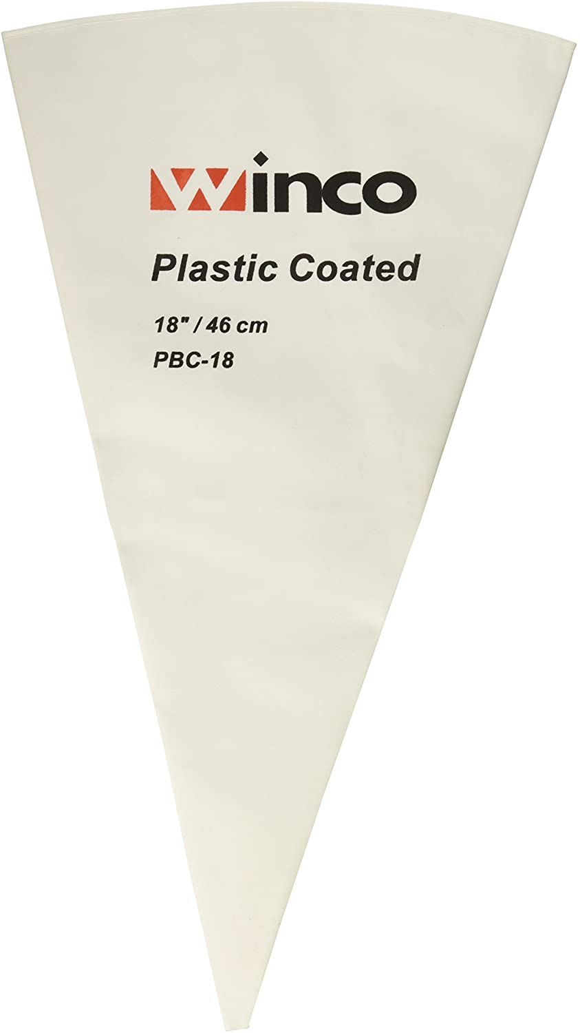 Winco Pastry Bag Cotton with Plastic Coating, 18 Inch