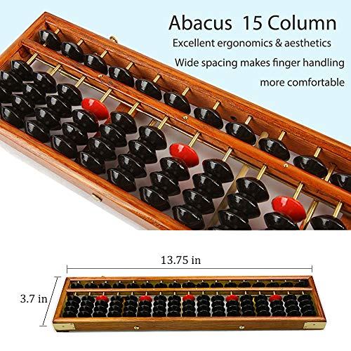 hexing Vintage Style Wooden Abacus Soroban, 15 Column