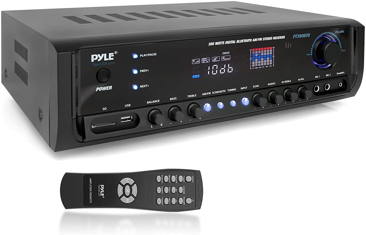 Pyle Bluetooth Stereo Amplifier Receiver