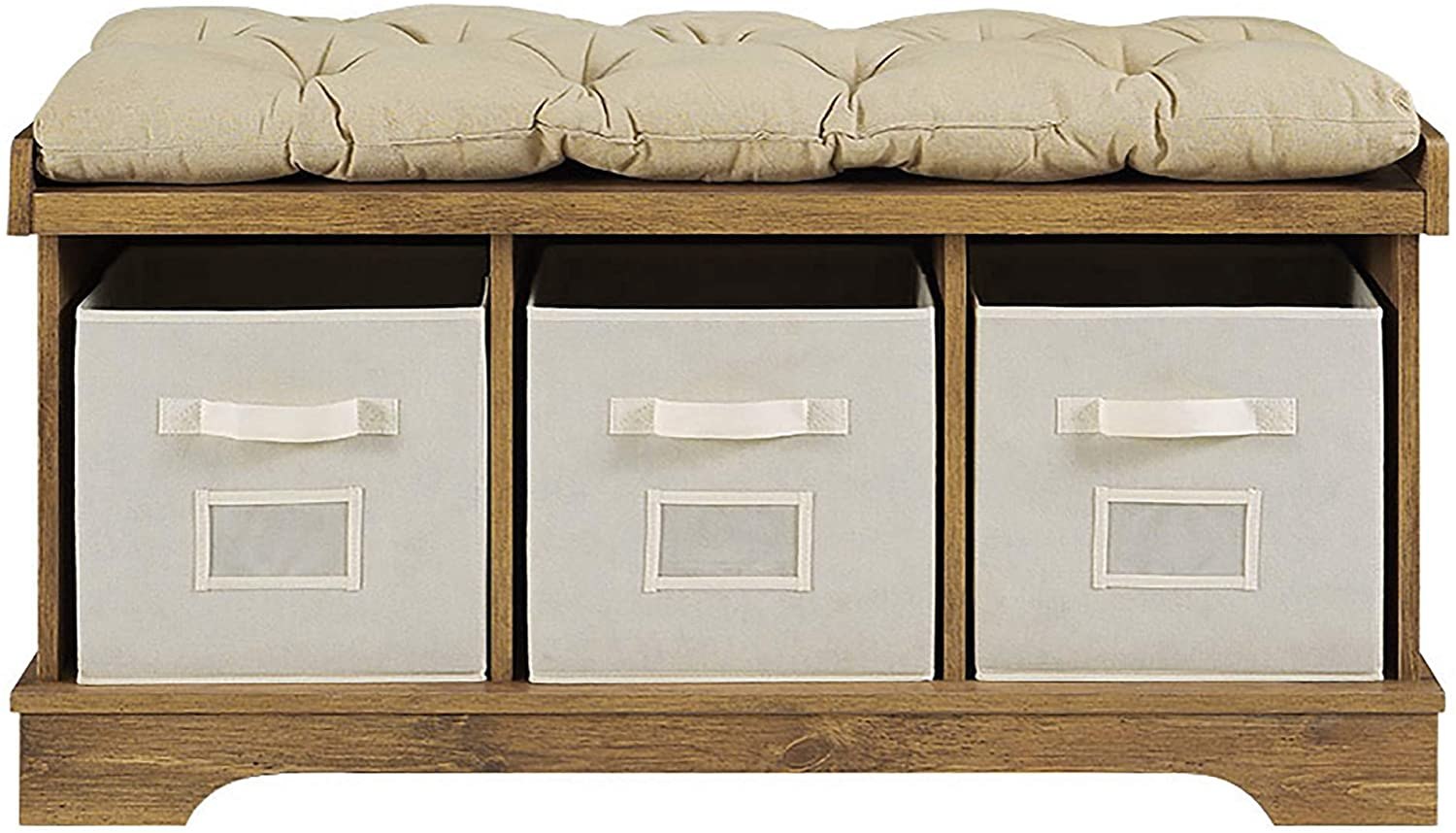 Walker Edison Furniture Barnwood Storage Bench