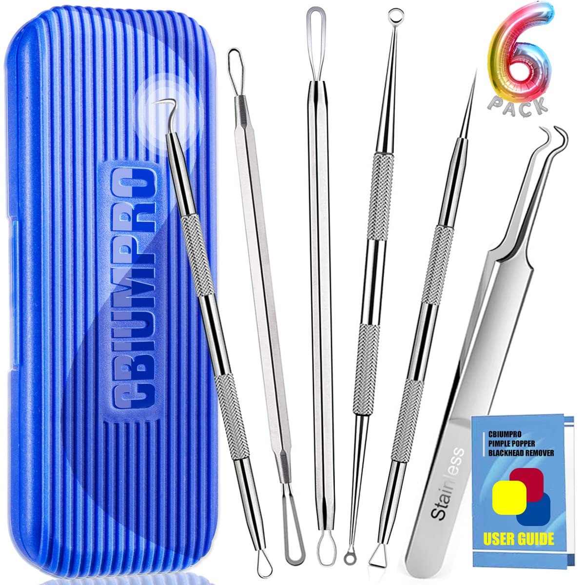 Cbiumpro Blackhead Remover Pimple Popper Tool Kit