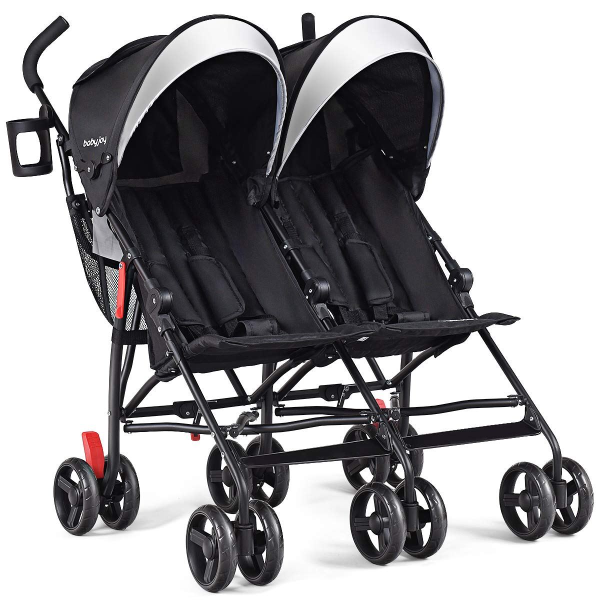 reclining double umbrella stroller