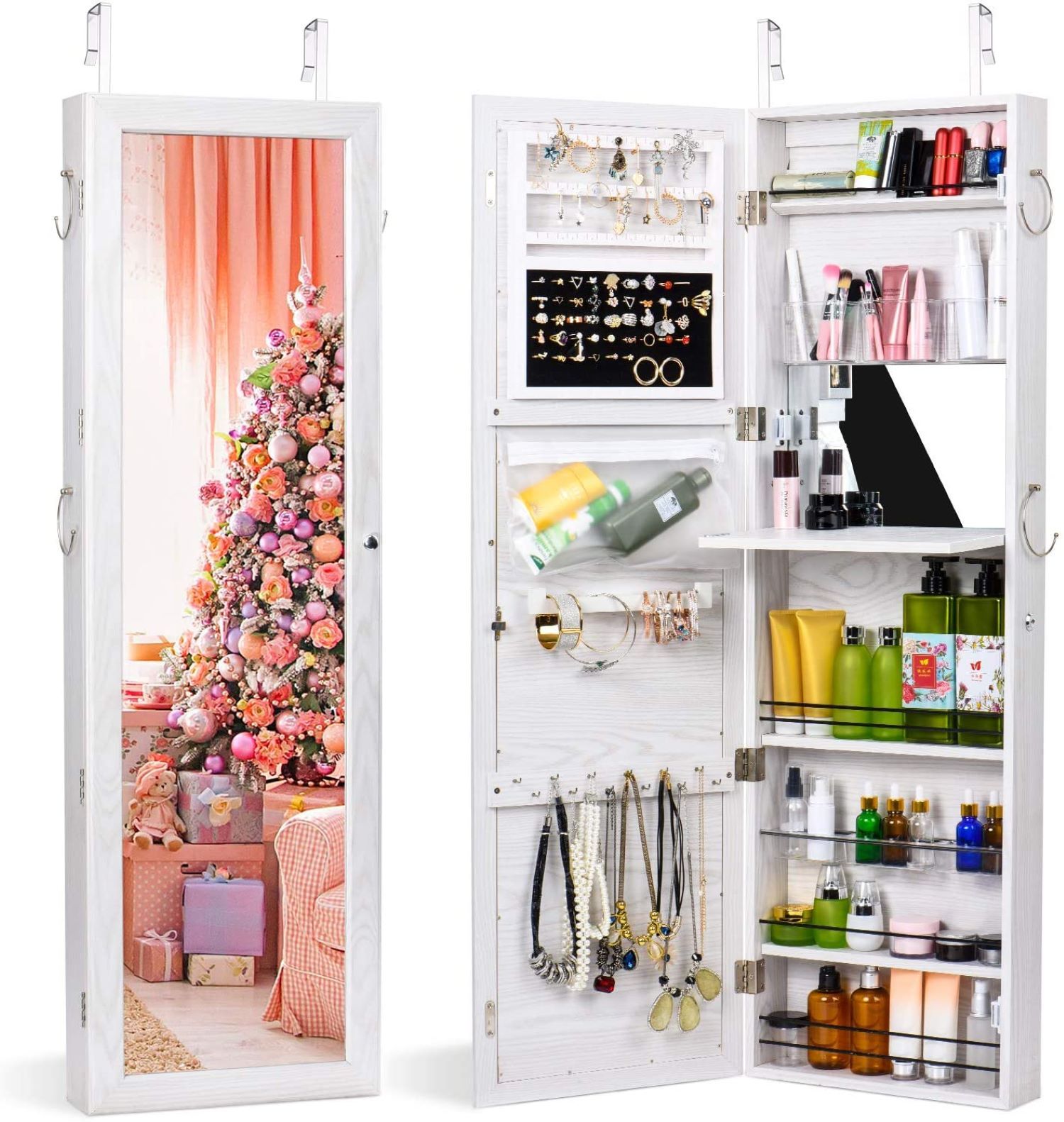 TWING Jewelry Armoire with Full Length Mirror