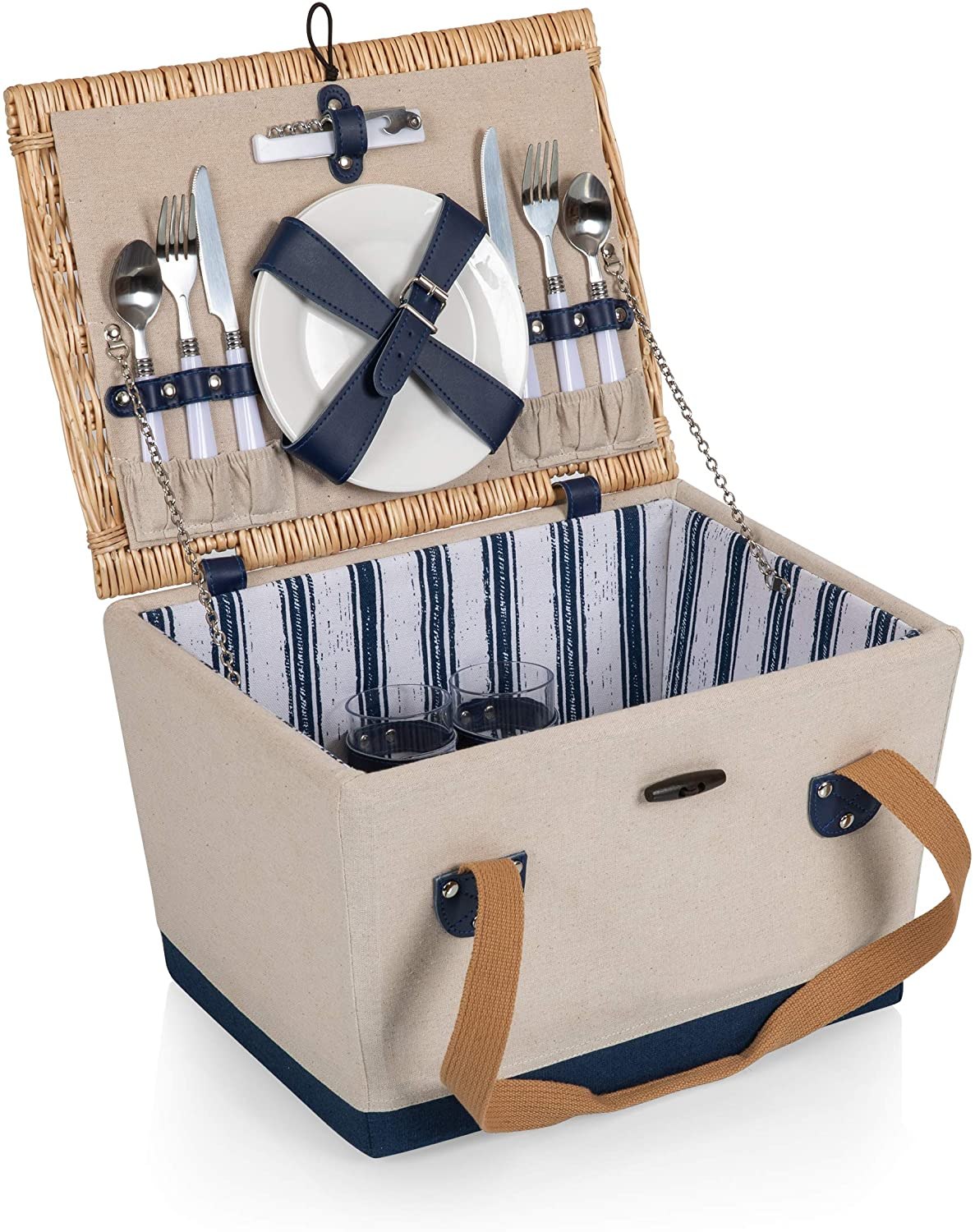 Picnic Time Boardwalk Picnic Basket with Service for Two