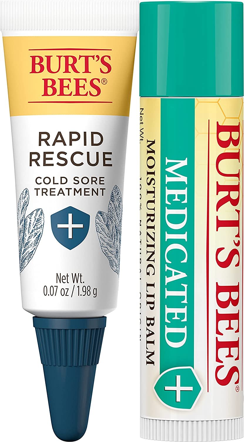 Burt&#039;s Bees Cold Sore Treatment Rapid Rescue and Medicated Lip Balm
