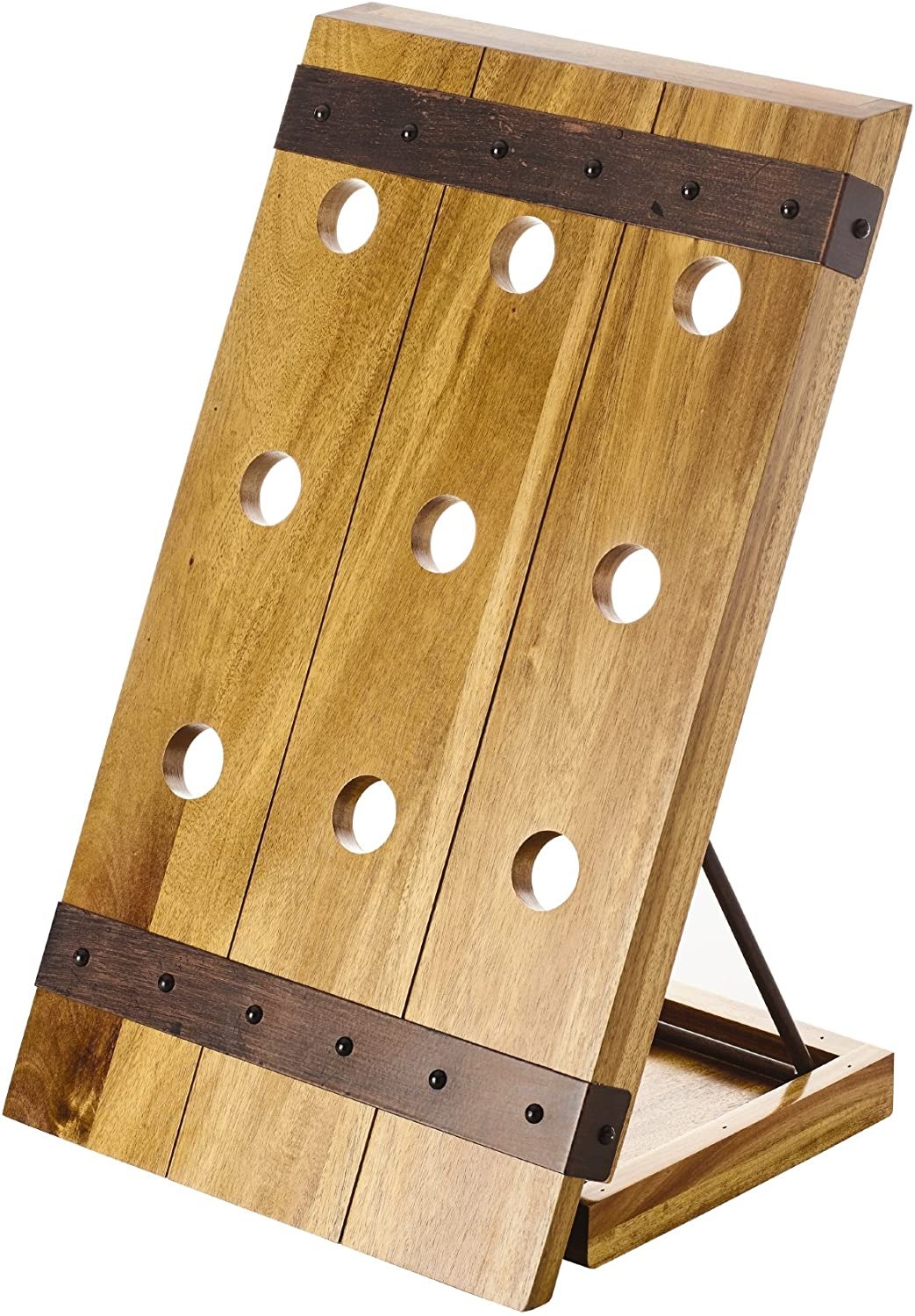 Gourmet Basics by Mikasa Monterey 9-Bottle Acacia Wood Wine Rack