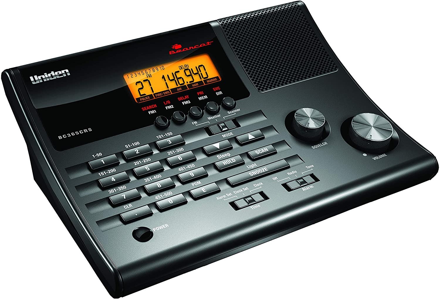 Uniden BC365CRS 500 Channel Scanner and Alarm Clock