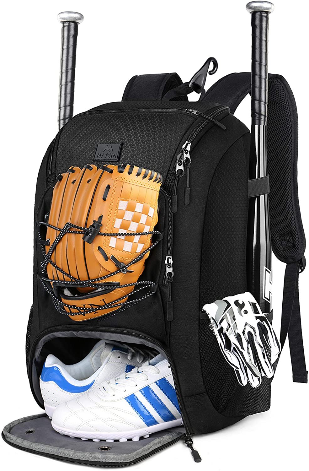Athletico Advantage Baseball Bag - Baseball Backpack with External Helmet Holder for Baseball, T-Ball & Softball Equipment & Gear for Youth An