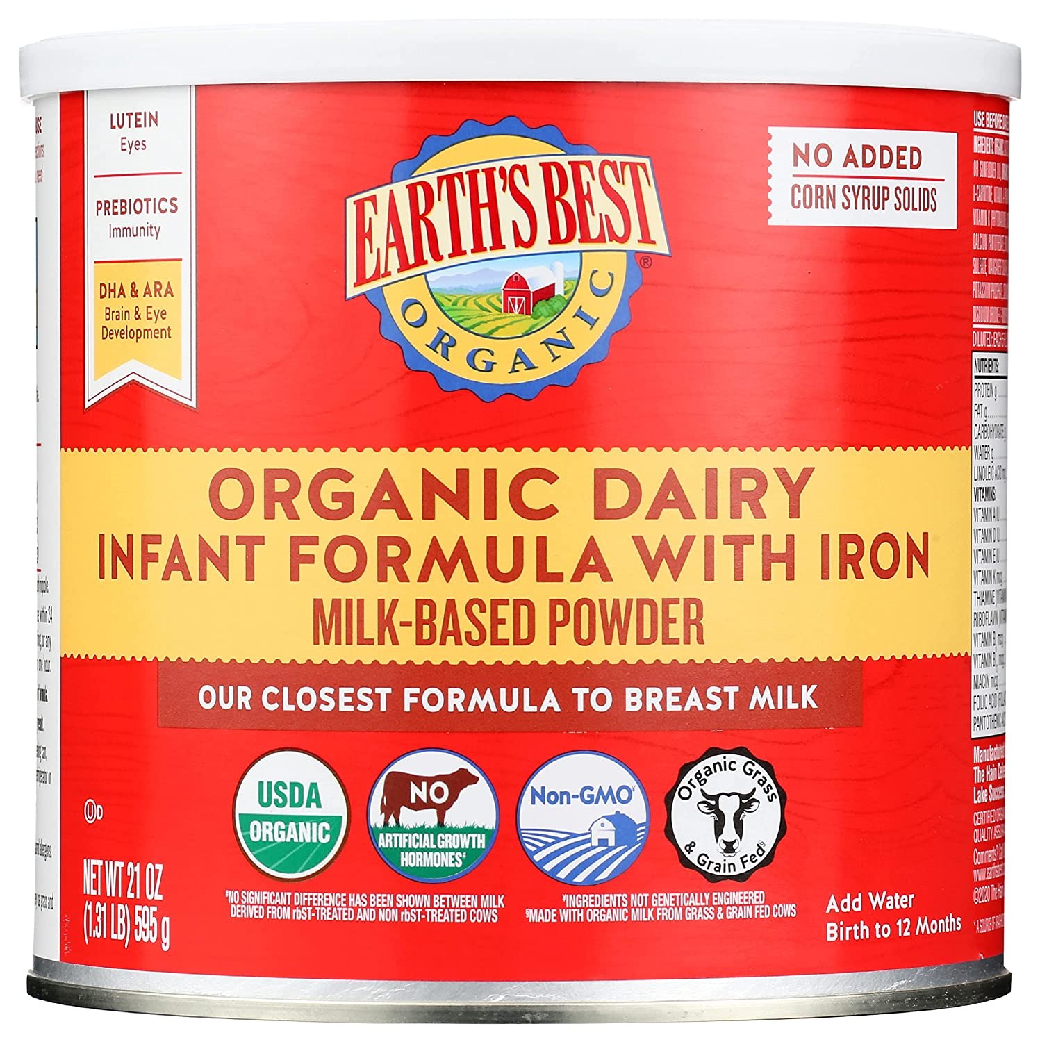 Earth's Best Organic Infant Formula