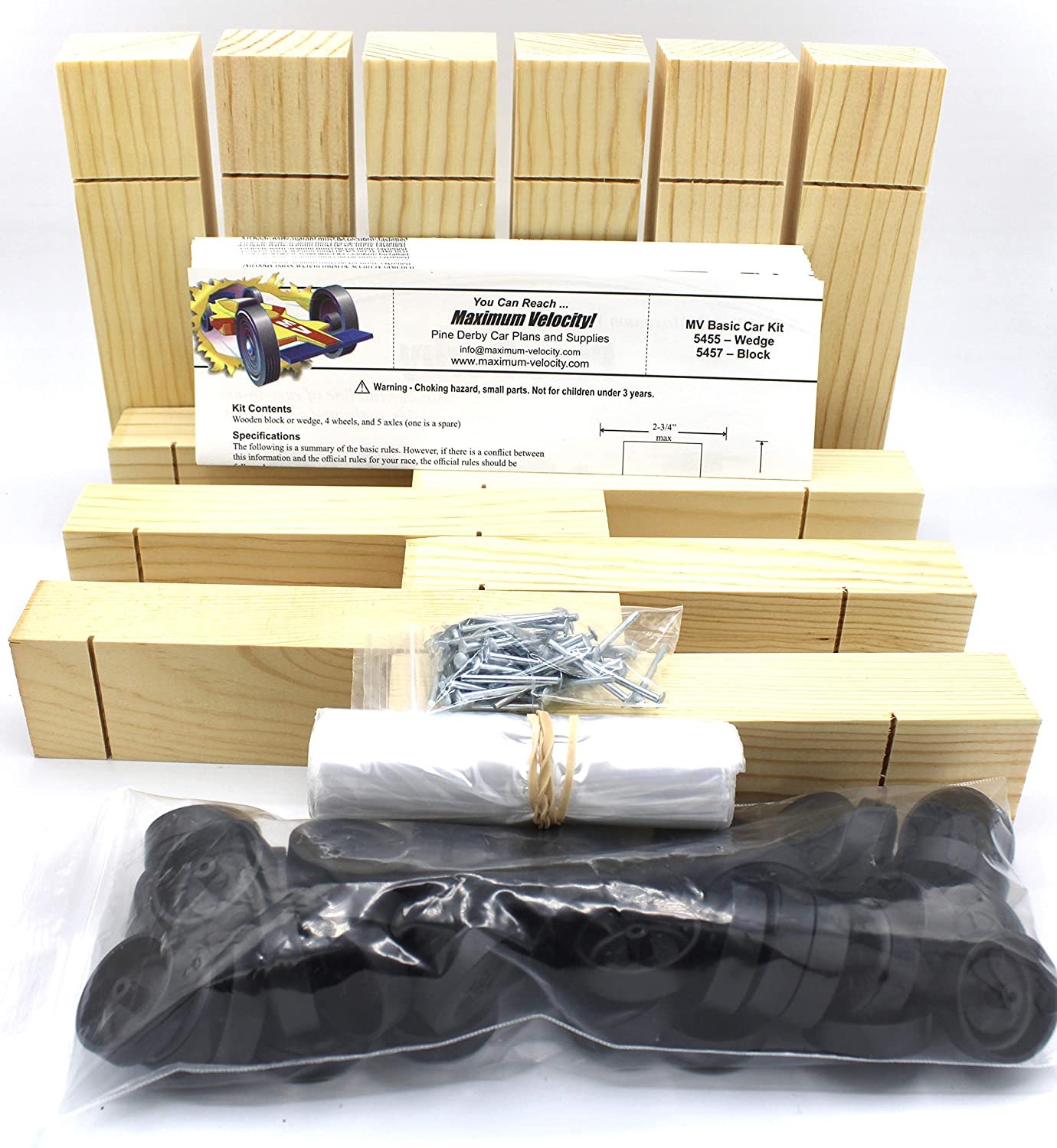 Maximum Velocity! Pinewood Derby Car Kit Bulk Pack