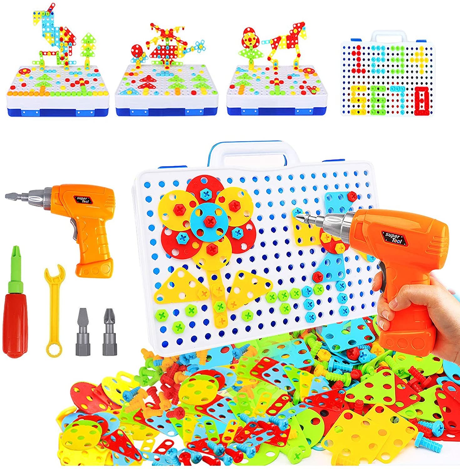 HAPTIME 237 Pieces Electric DIY Drill Educational Set