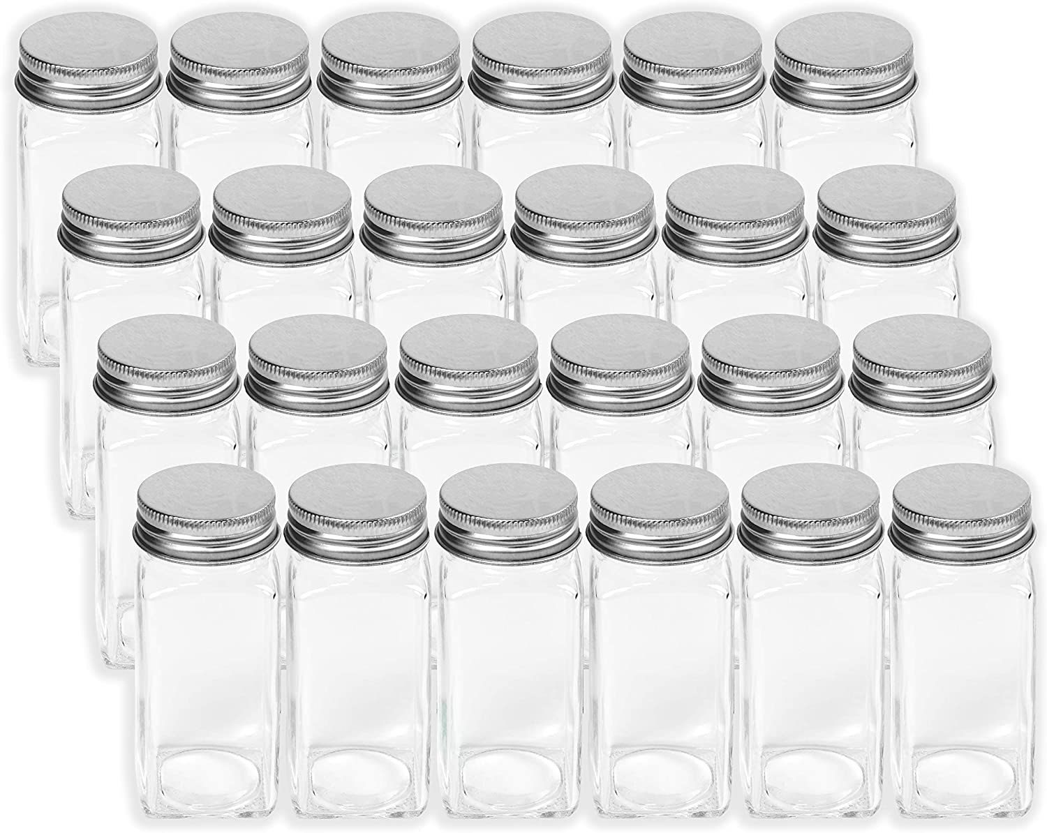SimpleHouseware Spice Jars with Labels, 24-Pack