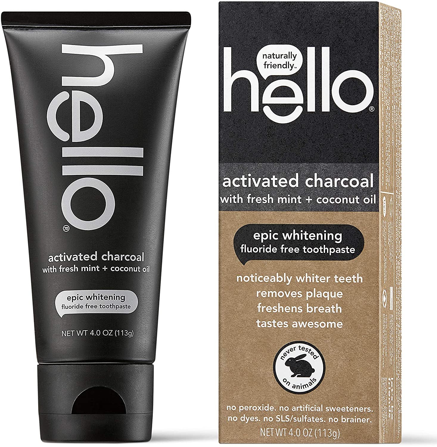Hello Oral Care Activated Charcoal Whitening Toothpaste