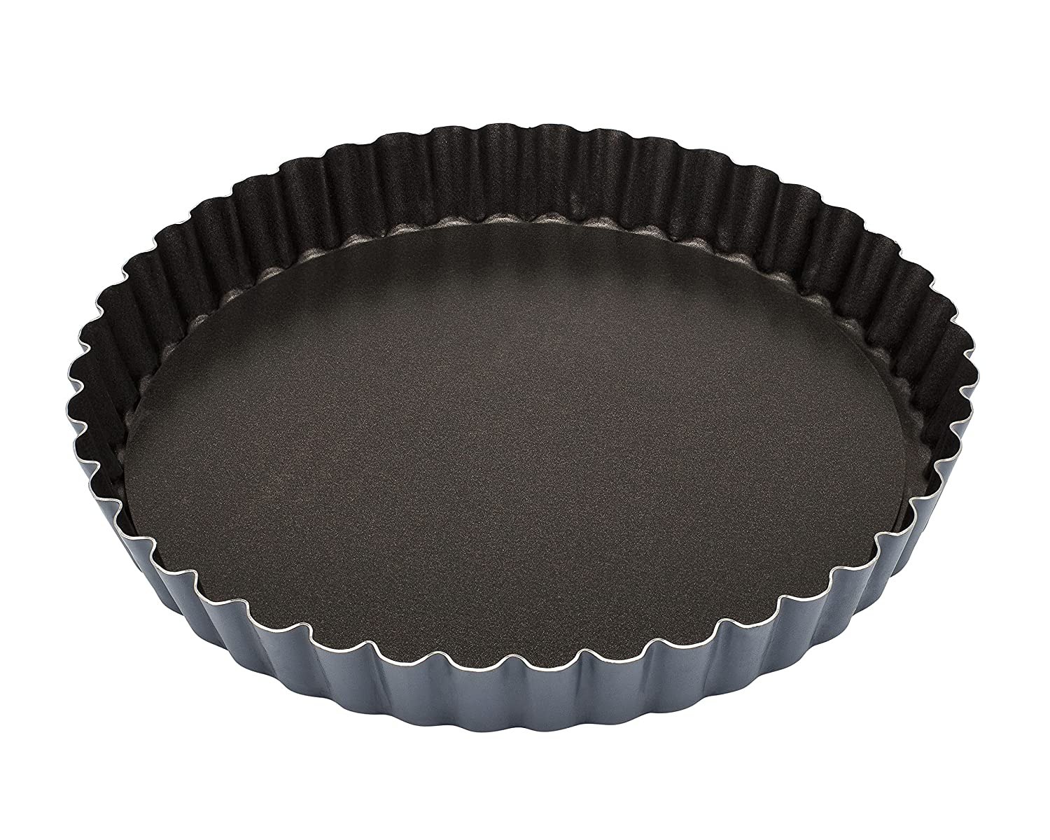 Matfer Bourgeat Exopan Fluted Tart and Quiche Pan with Removable Bottom, 9.5 inch