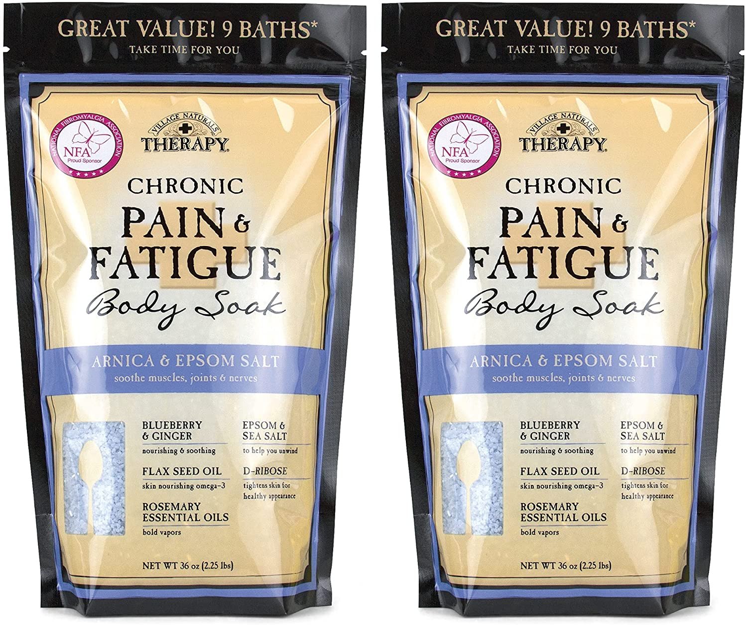 Village Naturals Therapy Chronic Pain Relief Bath Soak