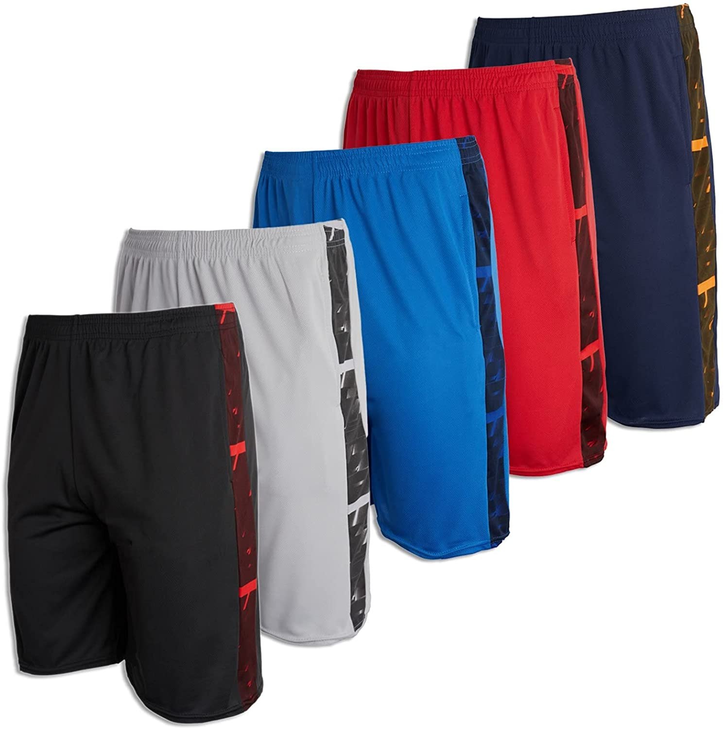 Real Essentials Boys&#039; 5-Pack Mesh Active Athletic Shorts Headline: Affordable Pick