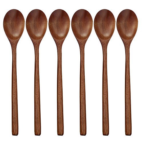 ADLORYEA Long-Handle Wooden Soup Spoons